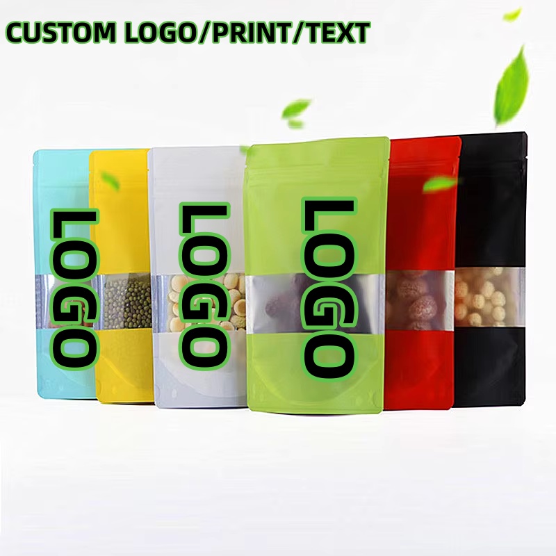 Xmas Food Snacks - 100PCS 호일 창 지퍼락 가방 재밀봉
