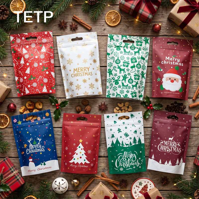 Xmas Food Snacks - TETP 크리스마스 만화 캐릭터 자체 밀봉
