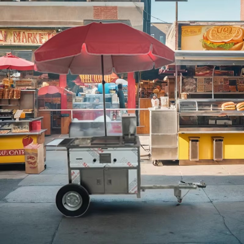 컴팩트 이동식 스낵 푸드 카트 바퀴 달린 핫도그 판매대 - Snacks Food Stall 리뷰 및 가격