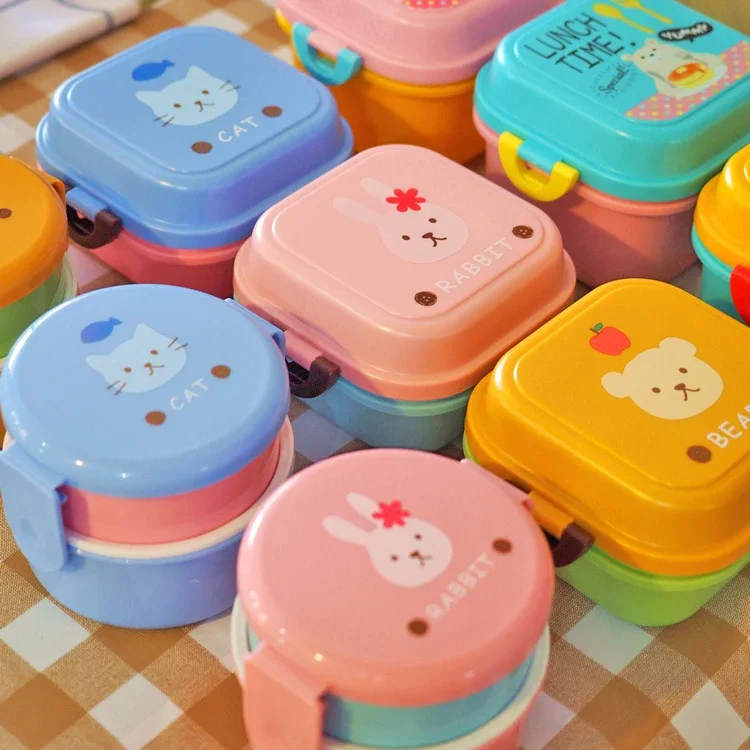 귀여운 만화 Kittyed 도시락 도시락 상자 플라스틱 - Food Snacks For Kids 리뷰 및 가격