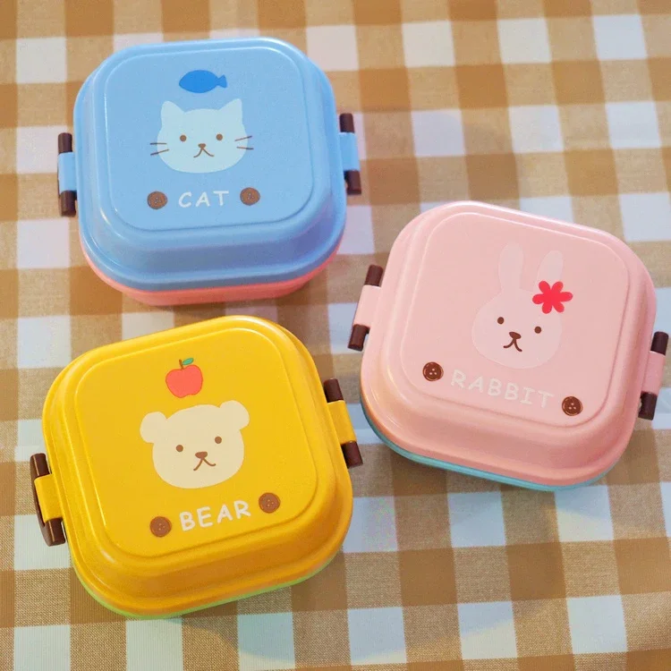 귀여운 만화 Kittyed 도시락 도시락 상자 플라스틱 - Food Snacks For Kids 리뷰 및 가격