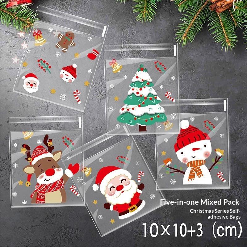 100pcs 크리스마스 자체 접착식 간식 가방 크리스마 - Xmas Food Snacks 리뷰 및 가격