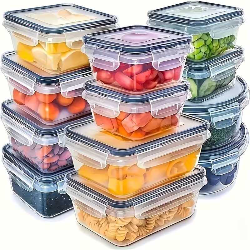4개의 투명 식품 보관 용기(스냅 뚜껑 포함), 과일, - Dry Food Snacks 리뷰 및 가격
