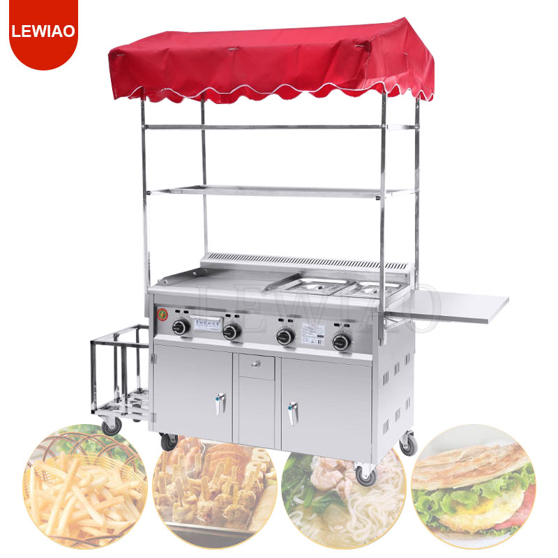 빠른 스낵을 위한 모바일 식품 카트 트레일러 스테인레스 - Food Snacks Catering 리뷰 및 가격