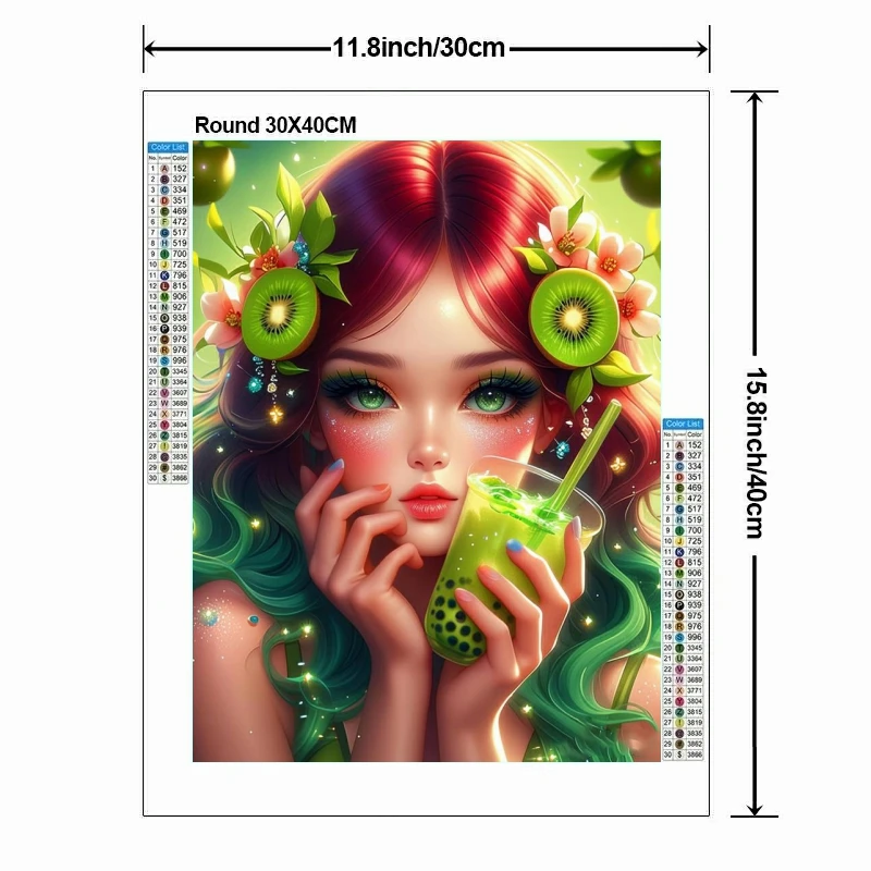 레인보우 과일 패션 소녀 다이아몬드 페인팅 라인스톤 아 - Fruit Roll Up 리뷰 및 가격