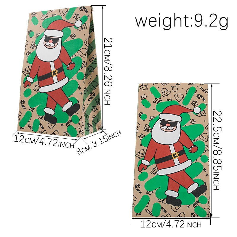 크리스마스 종이 가방 24Pcs 새로운 사각형 바닥 선 - Xmas Food Snacks 리뷰 및 가격