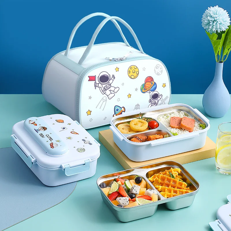 304 스테인레스 스틸 어린이 도시락 상자 (가방 포함 - Food Snacks For Kids 리뷰 및 가격