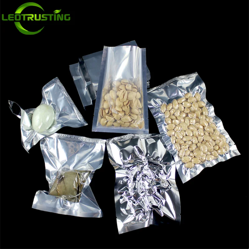 100팩 실버 글로시 플랫 파우치 - 진공 포장용 투명 - Dry Food Snacks 리뷰 및 가격