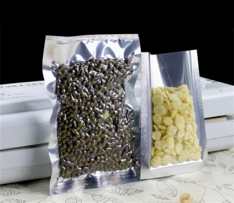 100팩 실버 글로시 플랫 파우치 - 진공 포장용 투명 - Dry Food Snacks 리뷰 및 가격